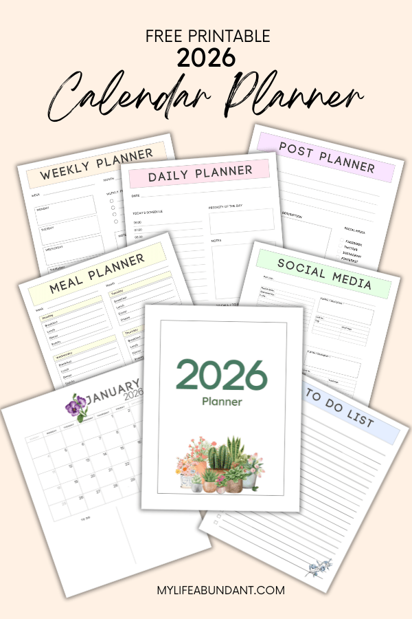 Get your life organized with this free 2026 planner with bonus pages! It still has all the pages I have had in my past planners, plus more!
