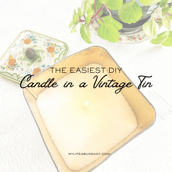 Turn a charming old vintage tin into a cozy, custom candle with just a few simple materials is the easiest candle you will ever make.