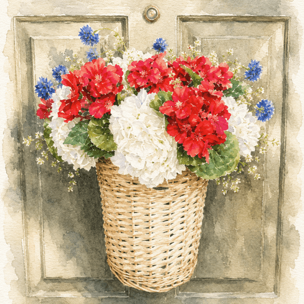 Patriotic Door Basket