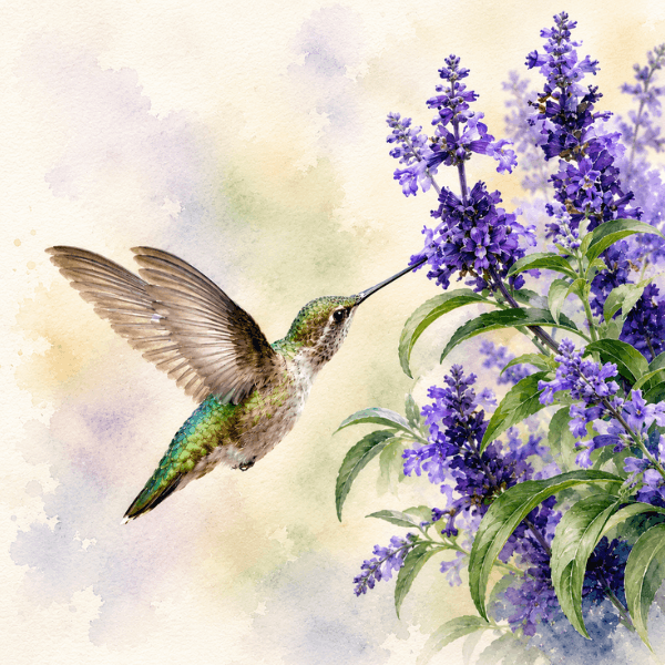 hummingbird watercolor